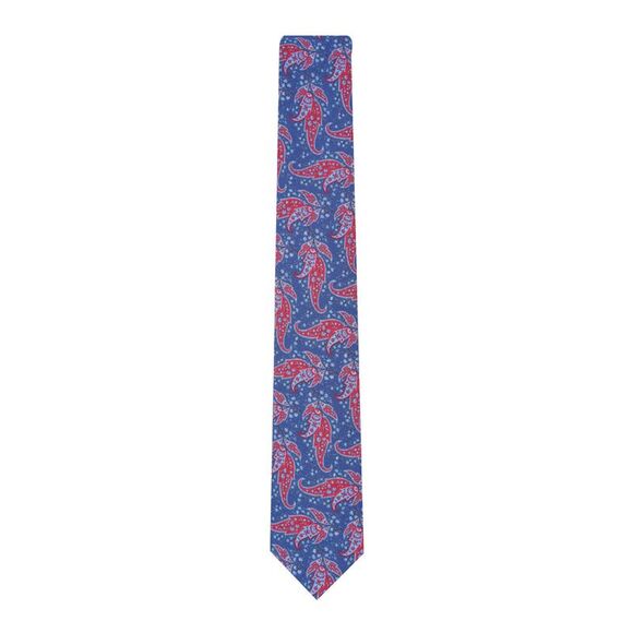 NWT BAR III Mens Navy Paisley Skinny Neck Tie - Picture 2 of 3
